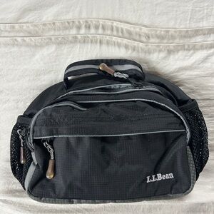 L.L. Bean Black Belt Bag Double Water Bottle Capability Clean ready to use comfy